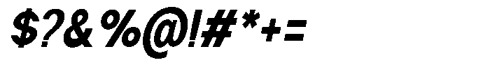 Nira Nara Extra Bold Condensed Slanted Font OTHER CHARS