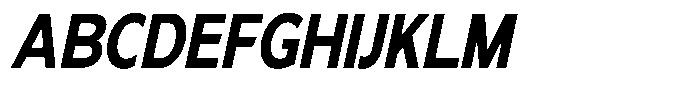 Nira Nara Extra Bold Condensed Slanted Font UPPERCASE