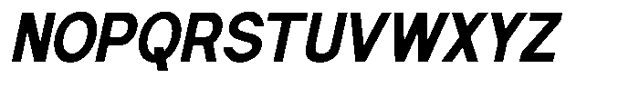 Nira Nara Extra Bold Condensed Slanted Font UPPERCASE