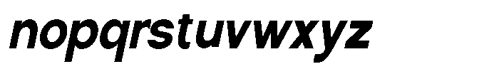 Nira Nara Extra Bold Condensed Slanted Font LOWERCASE