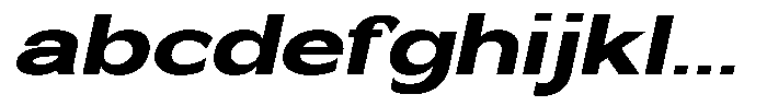 Nira Nara Extra Bold Expanded Slanted FONT