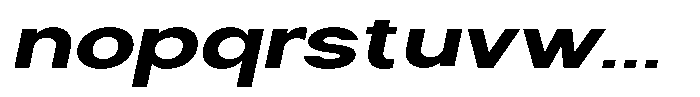 Nira Nara Extra Bold Expanded Slanted Font LOWERCASE