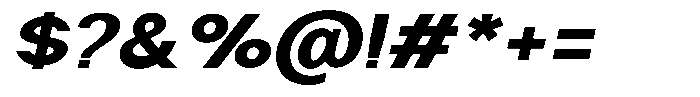 Nira Nara Extra Bold Sem Exp Slant Font OTHER CHARS
