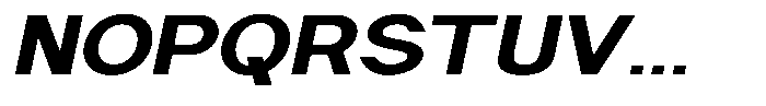 Nira Nara Extra Bold Sem Exp Slant Font UPPERCASE