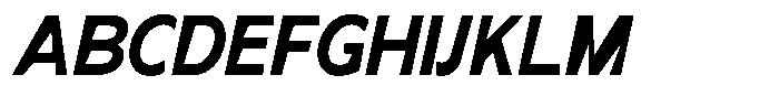 Nira Nara Extra Bold Semi Condensed Slant Font UPPERCASE