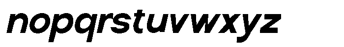 Nira Nara Extra Bold Semi Condensed Slant Font LOWERCASE