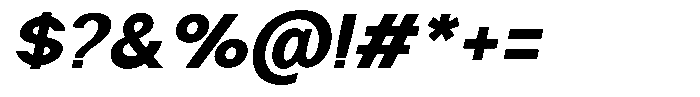 Nira Nara Extra Bold Slanted Font OTHER CHARS