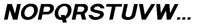 Nira Nara Extra Bold Slanted Font UPPERCASE