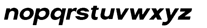 Nira Nara Extra Bold Slanted Font LOWERCASE