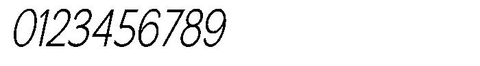 Nira Nara Extra Light Condensed Slanted Font OTHER CHARS