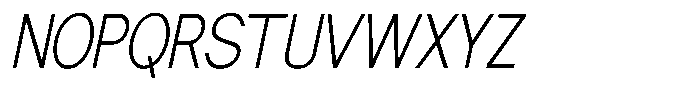 Nira Nara Extra Light Condensed Slanted Font UPPERCASE