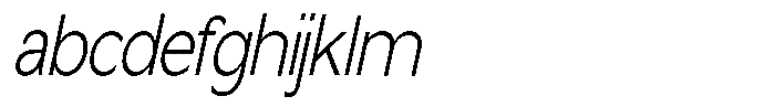 Nira Nara Extra Light Condensed Slanted FONT