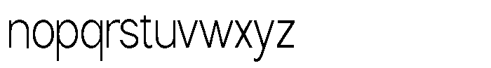 Nira Nara Extra Light Condensed Font LOWERCASE