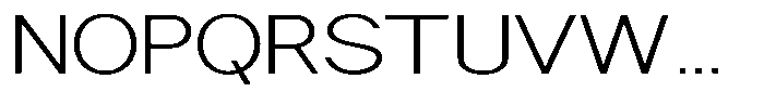 Nira Nara Extra Light Expanded Font UPPERCASE