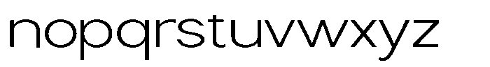 Nira Nara Extra Light Expanded Font LOWERCASE