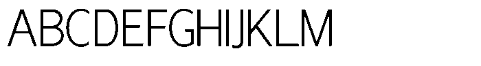 Nira Nara Extra Light Semi Condensed Font UPPERCASE