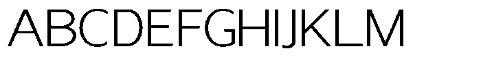 Nira Nara Extra Light Semi Expanded Font UPPERCASE