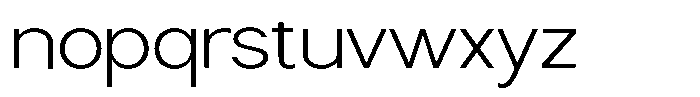Nira Nara Extra Light Semi Expanded Font LOWERCASE
