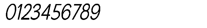 Nira Nara Light Condensed Slanted Font OTHER CHARS