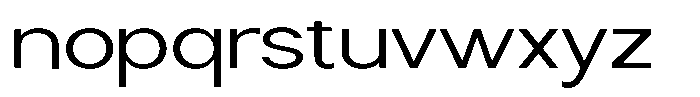 Nira Nara Light Expanded Font LOWERCASE
