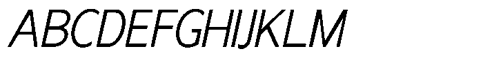 Nira Nara Light Semi Condensed Slanted Font UPPERCASE