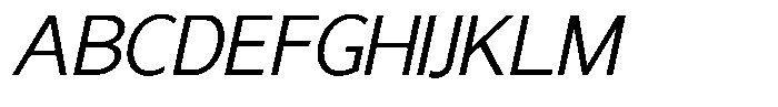 Nira Nara Light Slanted Font UPPERCASE