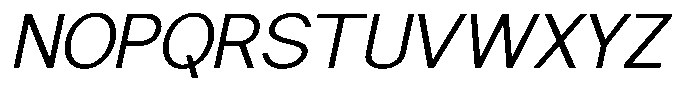 Nira Nara Light Slanted Font UPPERCASE