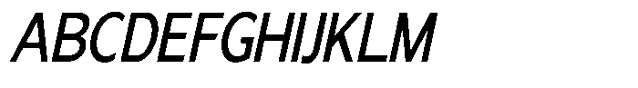 Nira Nara Medium Condensed Slanted Font UPPERCASE