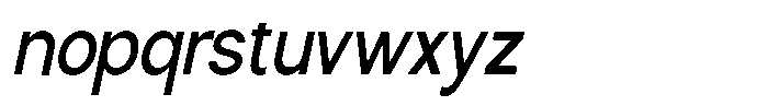Nira Nara Medium Condensed Slanted Font LOWERCASE