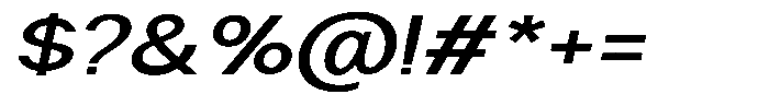 Nira Nara Medium Expanded Slanted Font OTHER CHARS