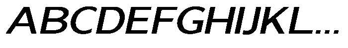 Nira Nara Medium Expanded Slanted Font UPPERCASE