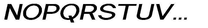 Nira Nara Medium Expanded Slanted Font UPPERCASE