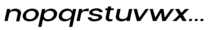 Nira Nara Medium Expanded Slanted Font LOWERCASE