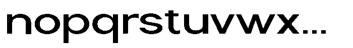 Nira Nara Medium Expanded Font LOWERCASE