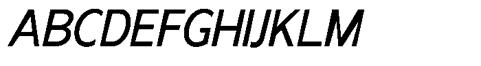 Nira Nara Medium Semi Condensed Slanted Font UPPERCASE