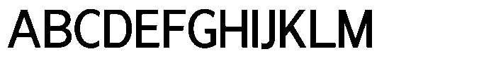 Nira Nara Medium Semi Condensed Font UPPERCASE