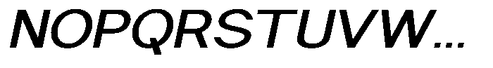 Nira Nara Medium Semi Expanded Slanted Font UPPERCASE