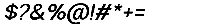 Nira Nara Medium Slanted Font OTHER CHARS