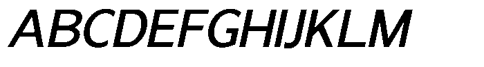 Nira Nara Medium Slanted Font UPPERCASE