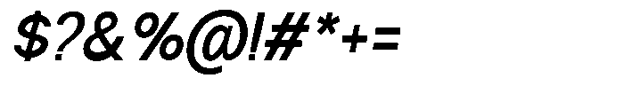Nira Nara Sem Bold Semi Condensed Slant Font OTHER CHARS