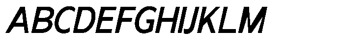 Nira Nara Sem Bold Semi Condensed Slant Font UPPERCASE