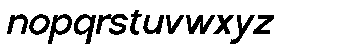 Nira Nara Sem Bold Semi Condensed Slant Font LOWERCASE
