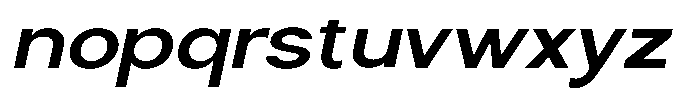 Nira Nara Semi Bold Semi Expanded Slanted Font LOWERCASE