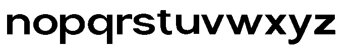Nira Nara Semi Bold Semi Expanded Font LOWERCASE