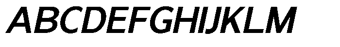 Nira Nara Semi Bold Slanted Font UPPERCASE