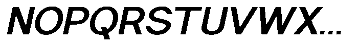 Nira Nara Semi Bold Slanted Font UPPERCASE