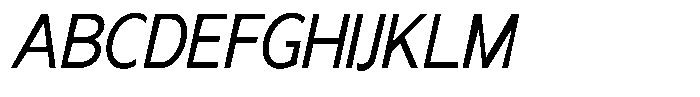 Nira Nara Semi Condensed Slanted Font UPPERCASE