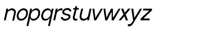 Nira Nara Semi Condensed Slanted Font LOWERCASE
