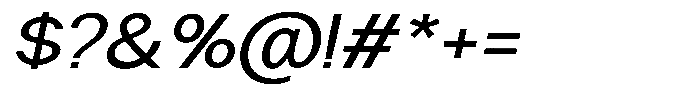 Nira Nara Semi Expanded Slanted Font OTHER CHARS