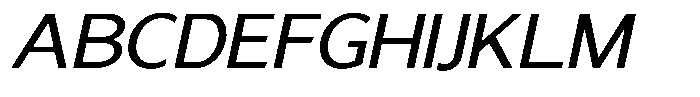 Nira Nara Semi Expanded Slanted Font UPPERCASE
